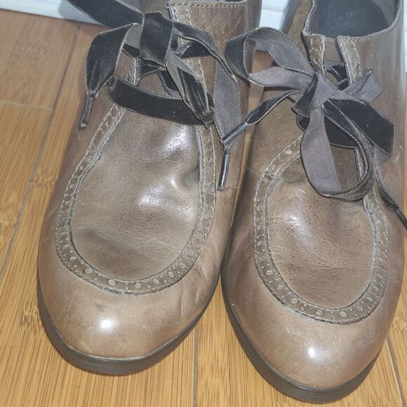 Born Birdie Bootie Shoe Oxford Womens Leather Velvet Laced Heeled 10 HandCrafted - Picture 6 of 16